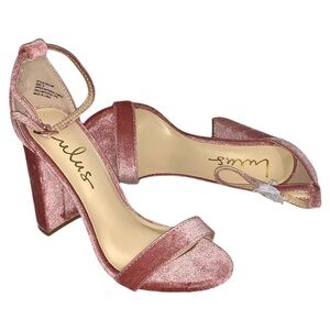 Lulus Taylor Pink Ankle Strap Heels Size 5 NWOB Open Toe